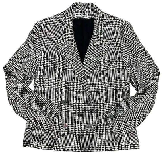 Augustus by Andrew Morgan houndstooth Blazer Jacket 90's Vintage Academia size 6 - Picture 9 of 9